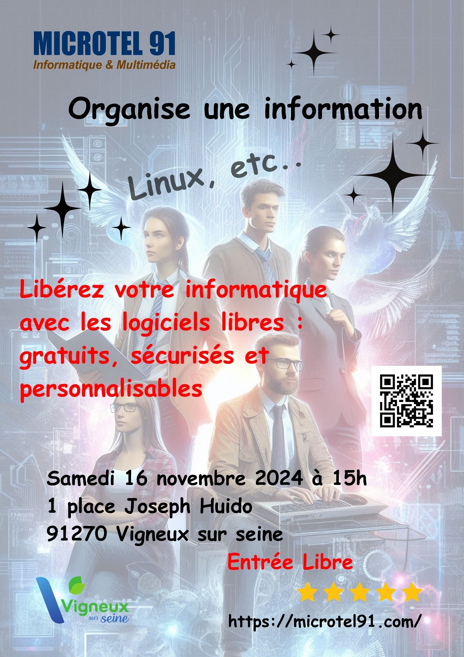 Affiche formation logiciels libres